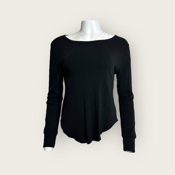 For the Republic | Long Sleeve Cotton Top | Black | Large - Picture 5 of 10